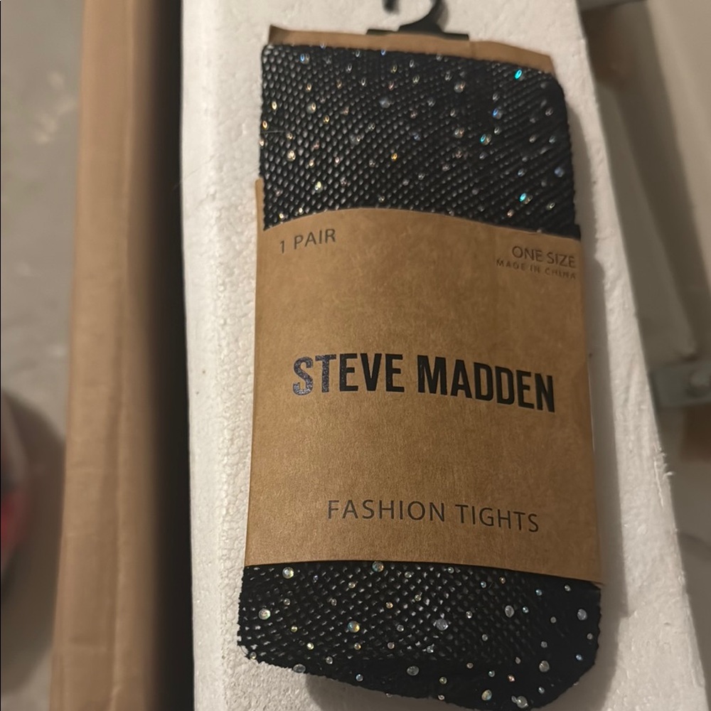 Steve Madden Black Sparkle Fashion Tights